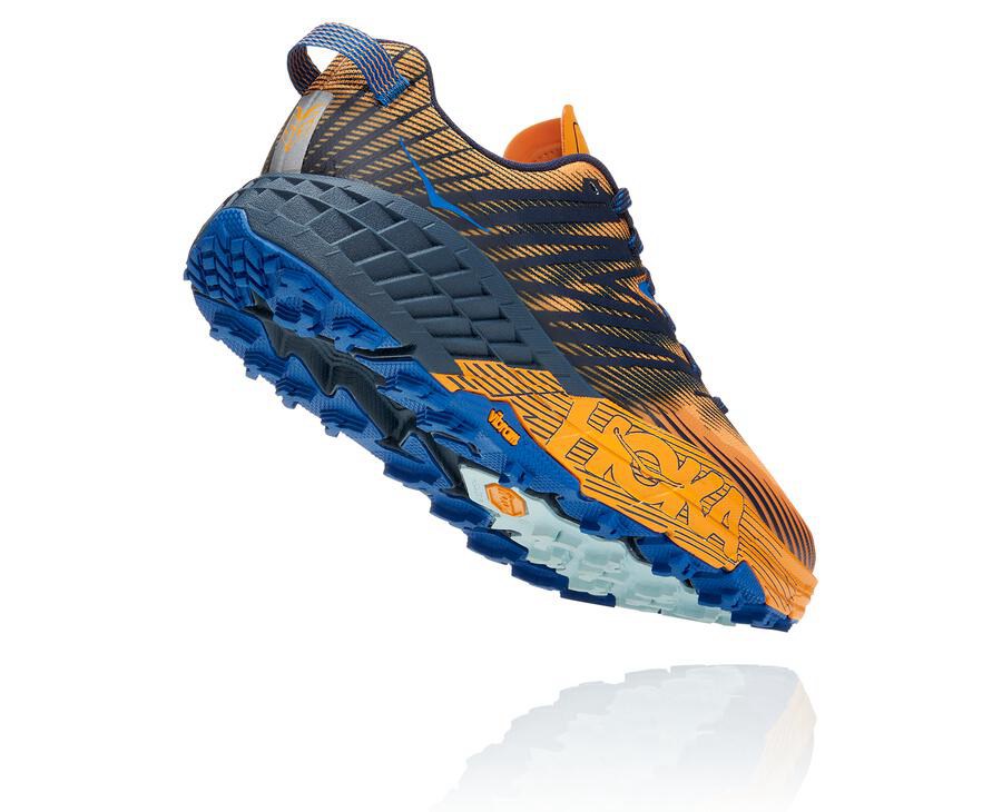 Hoka One One Speedgoat 4 Trailskor Herr - Orange/Svarta - MNKXU-4752